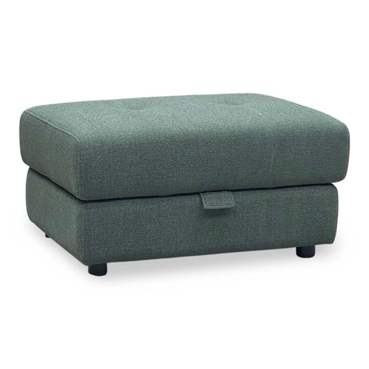 'Goliath' Oxford 94019 Moss Green Fabric Storage Footstool Furniture Village