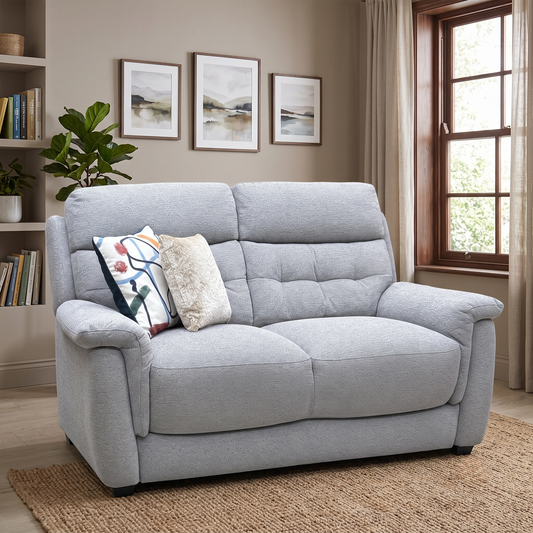 ‘Springer’ Light Grey Fabric 2 Seater Sofa Furniture Village