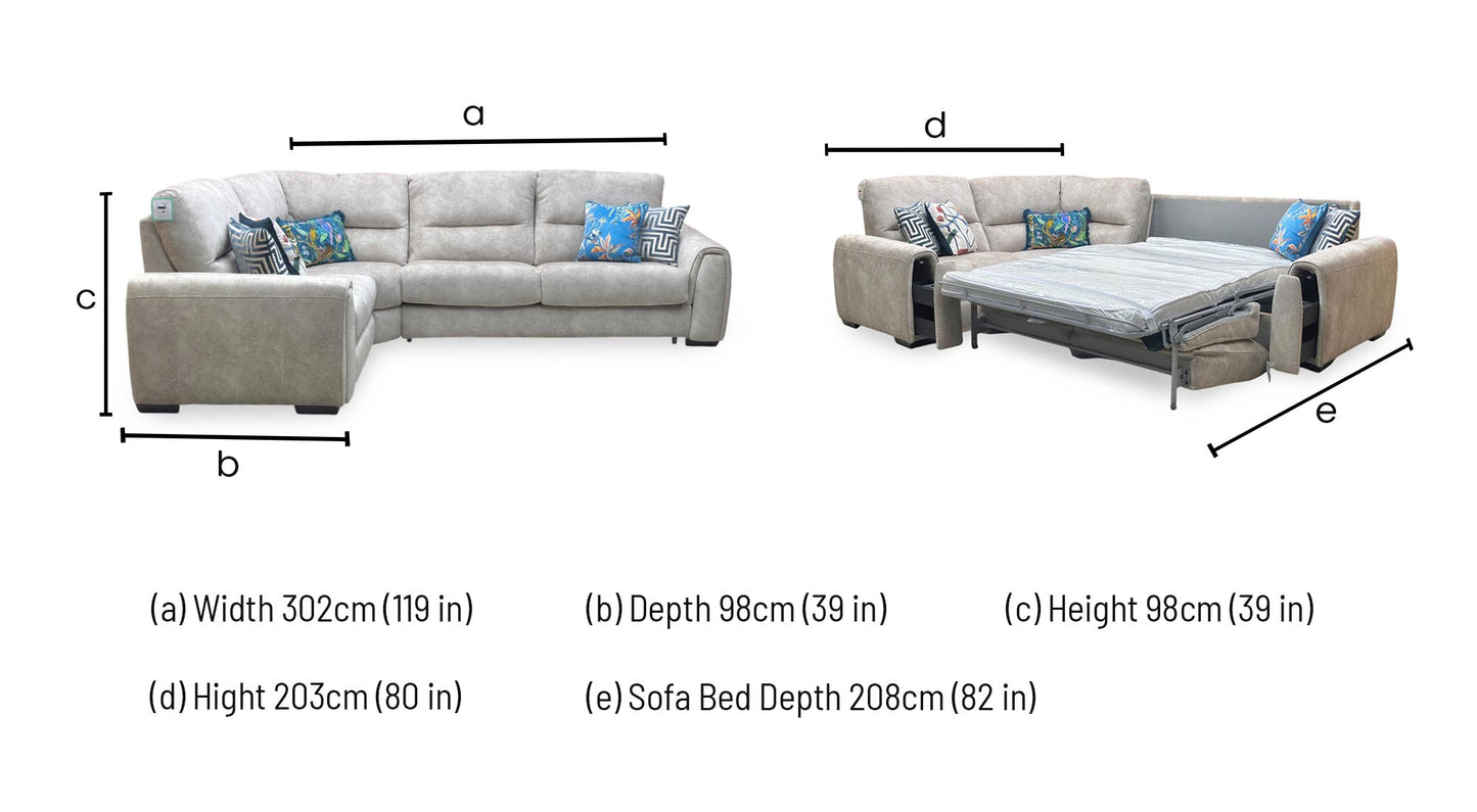 ‘Flex’ Bfa-Bnn-R26 Cream Velvet Small Corner Sofa with Power Recliner and Storage Arms