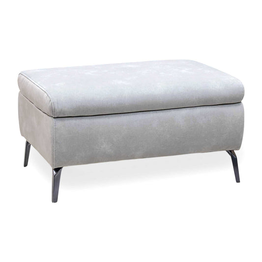 ‘Daytona’ Dexter Smoke Grey Fabric Standard Footstool