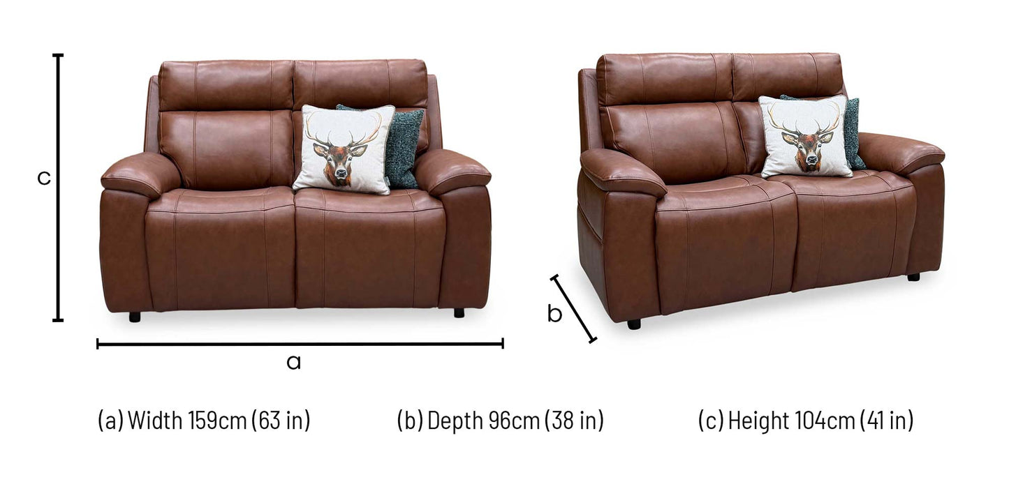 ‘Aero’ Butterscotch Cat-60_07 Brown Leather 2 Seater Sofa – view 7
