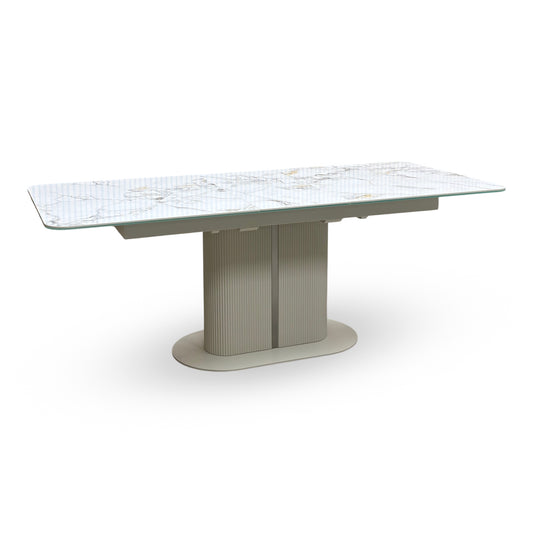 ‘Avorio’ Ceramic Top Large Pop Up Extending Dining Table