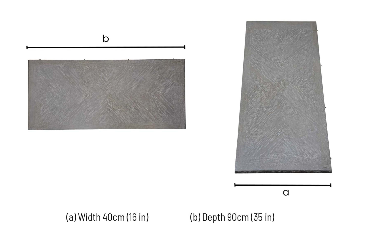 Furnitureland ‘Annecy’ Soft Grey Paint Finish 50cm Table Extension Leaf
