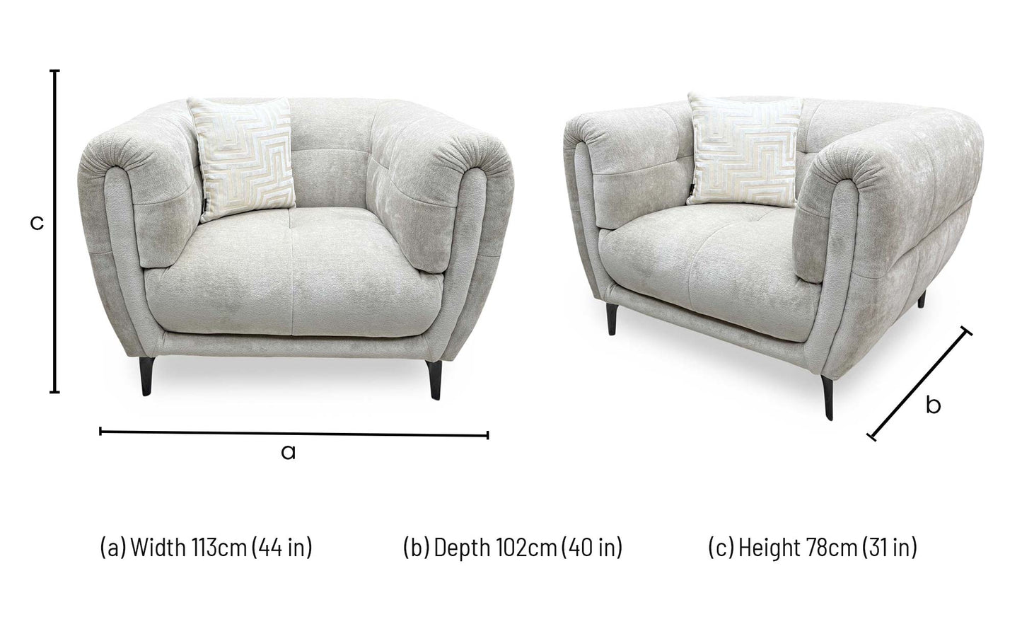 Ideal Home 'Sienna' Hudson Mink 25120 Fabric Chair – view 6