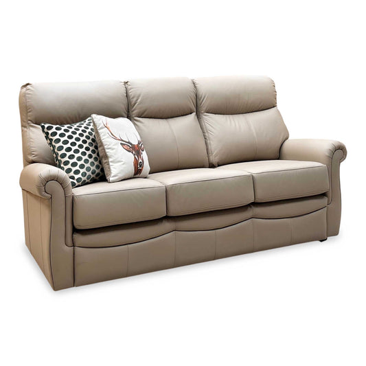 G Plan ‘Avon’ L846 Cambridge Taupe Leather 3 Seater Sofa