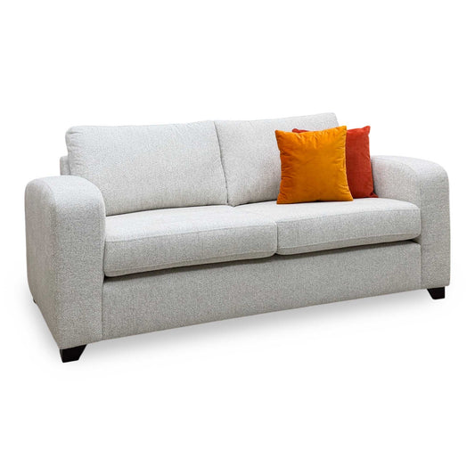 ‘Layla' Dove Grey Woven Fabric 3 Seater Sofa