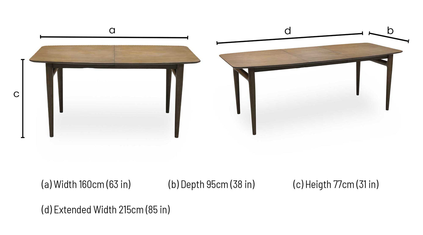 G Plan ‘Marlow’ Dark Oak Solid Oak 160cm Extending Dining Table