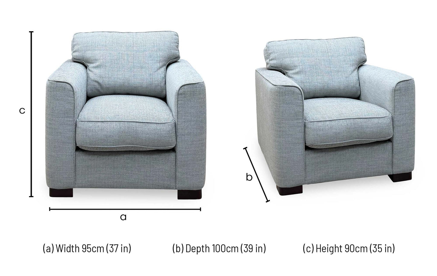 ‘Elora’ Light Grey Fabric Chair
