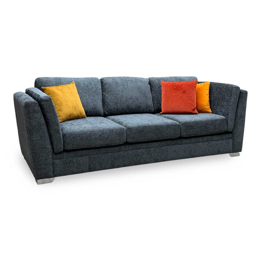 ‘Stephan' Charcoal Grey Fabric 4 Seater Sofa