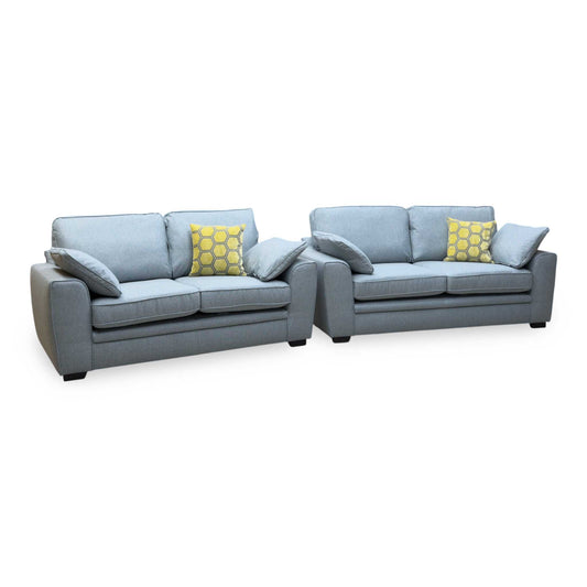 Chalfont Orm Duck Egg Fabric 3 + 2 Seater Sofa Set
