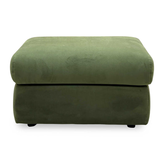 G Plan Kingsbury A902 Plush Vine Green Velvet Fabric Storage Footstool