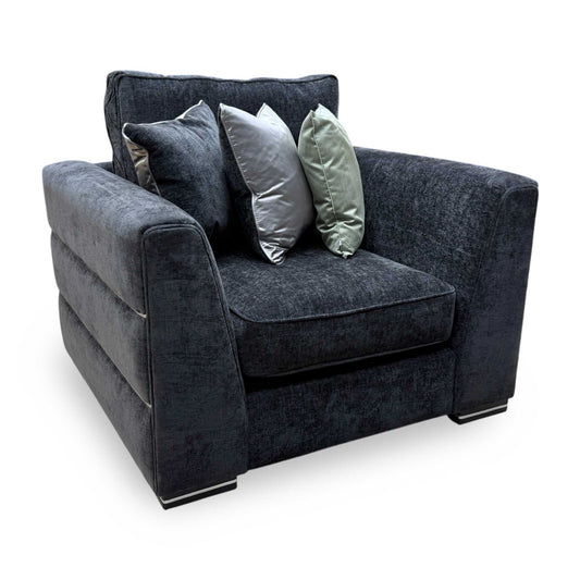 Belissimo Mirage Black - Silver Cp Fabric Chair
