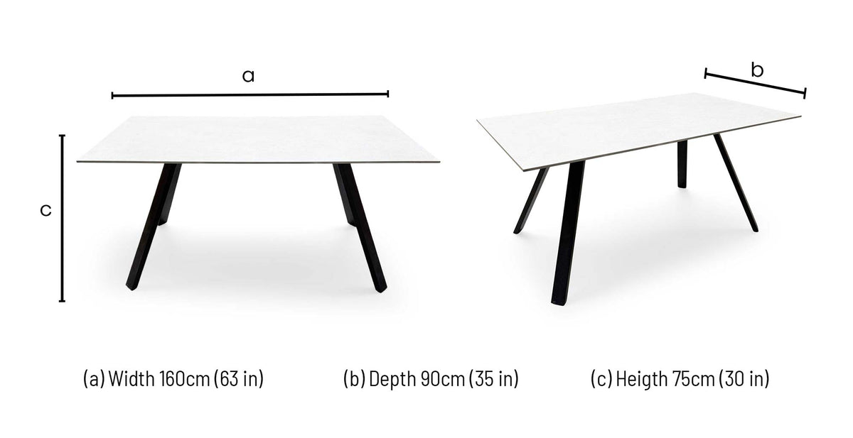 ‘Quinn’ Taupe Grey Sintered Stone Dining Table