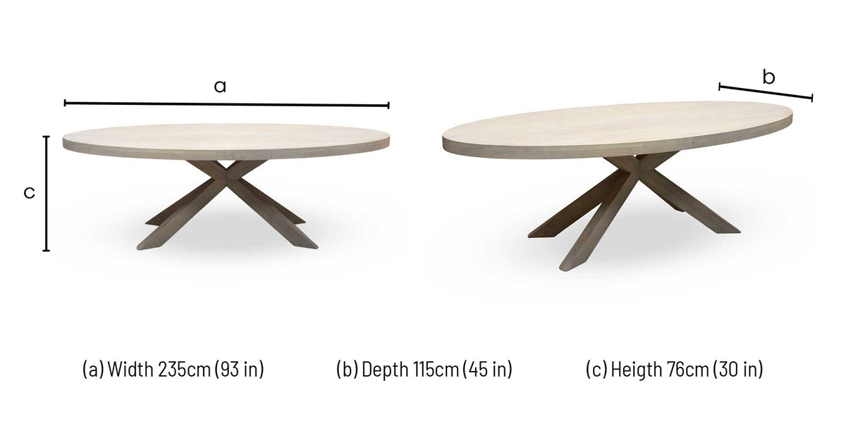 'Falun' Smoked Oak Solid Oak Large Oval Dining Table