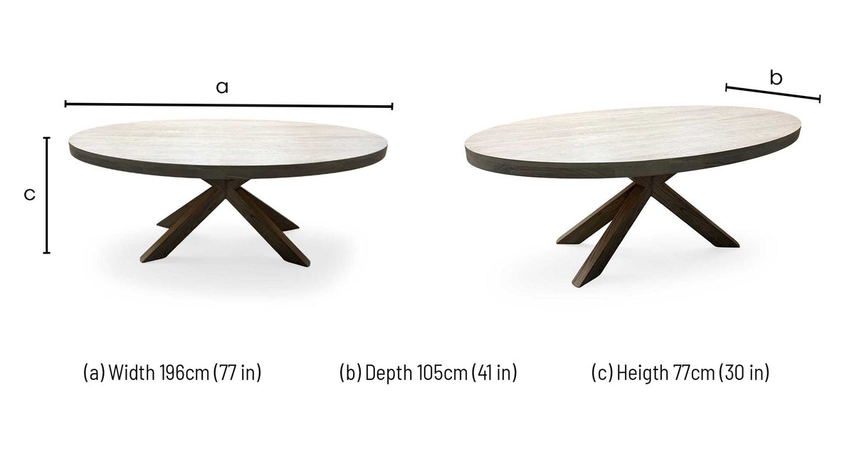 'Falun' Smoked Oak Solid Oak Small Oval Dining Table
