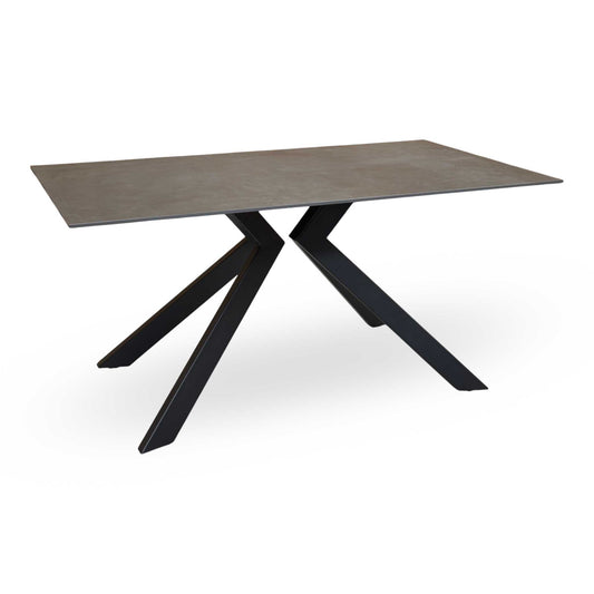 'Kya' Black Sintered Stone Top Dining Table