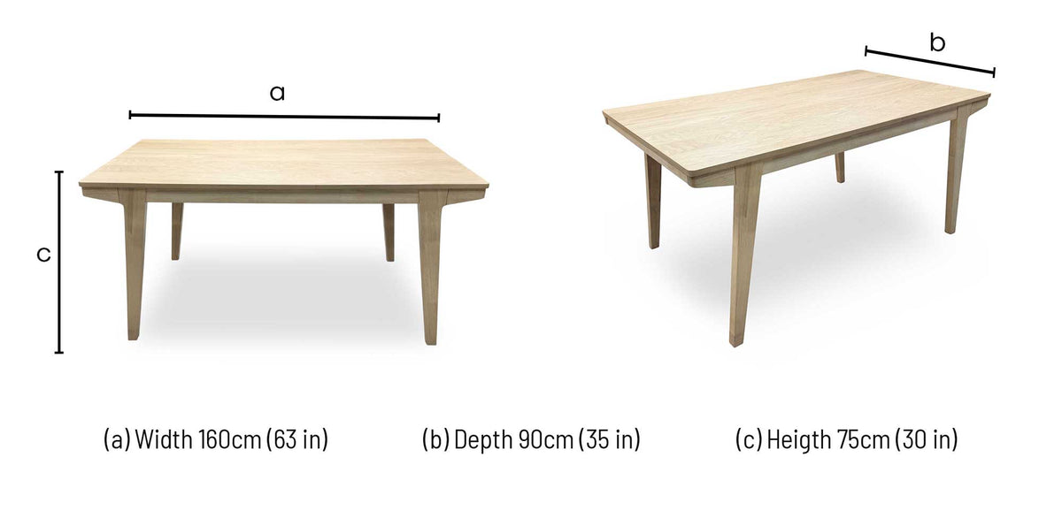 'Cooper' Light Oak Veneer Large Dining Table
