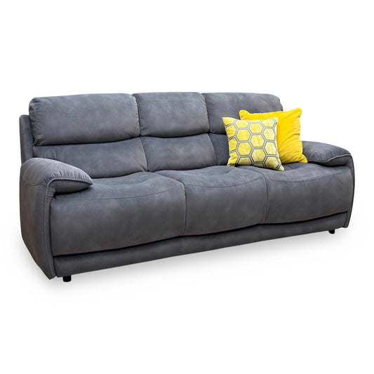 Link Dark Grey Heavy Duty Fabric 3 Seater Sofa