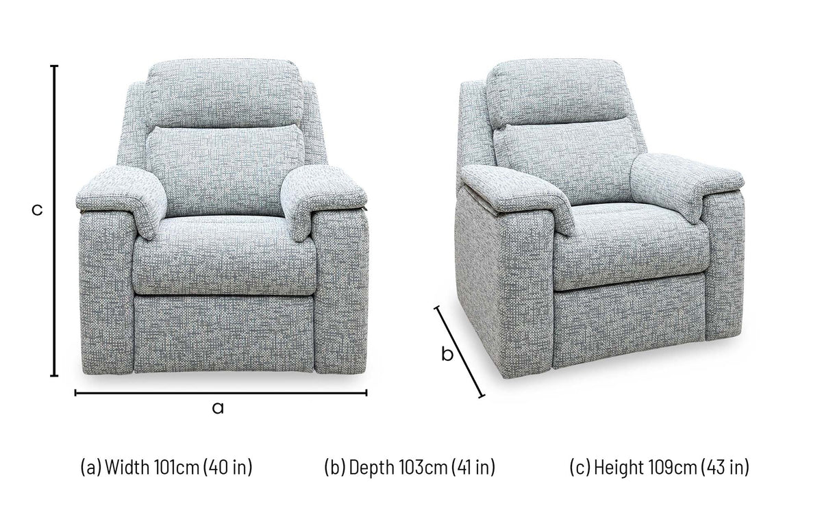 G Plan 'Thornbury' B030 Remco Light Grey Woven Fabric Chair