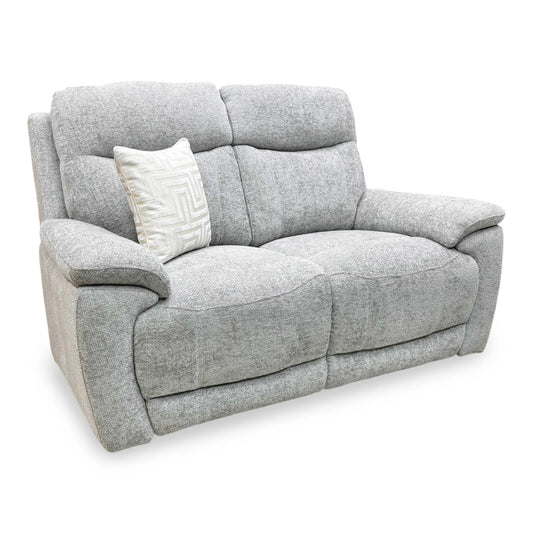 'Sloane' Hopsack Dove Grey Woven Fabric 2 Seater Sofa