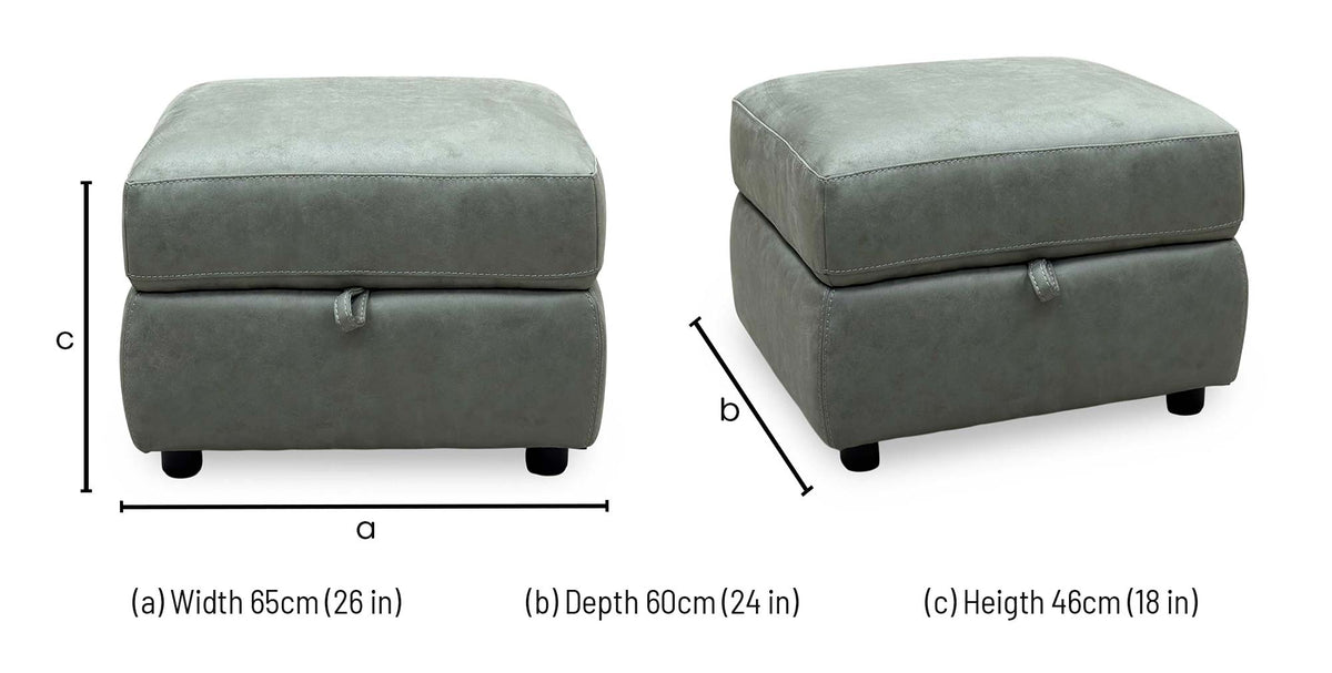 Bfa-Ori-R12 Olive Green Suede Fabric Storage Footstool