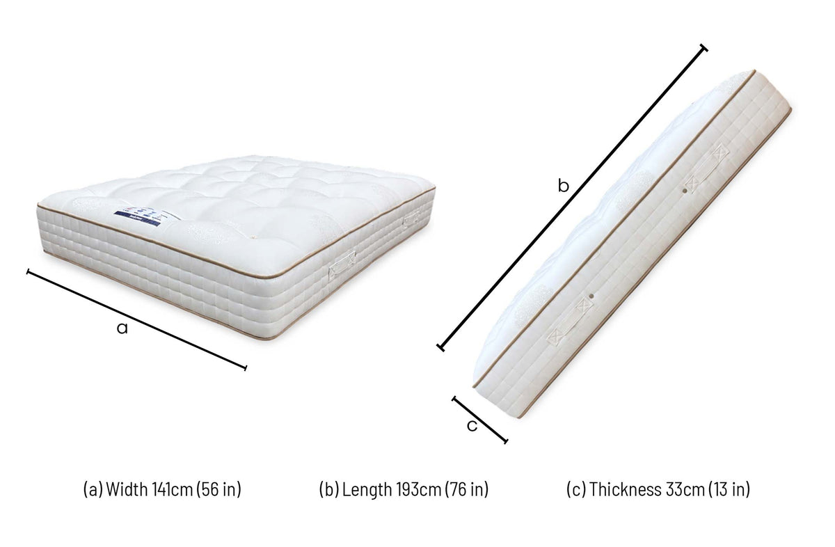 'Grace' 6000 Pocket Natural Double Sided Mattress - Double