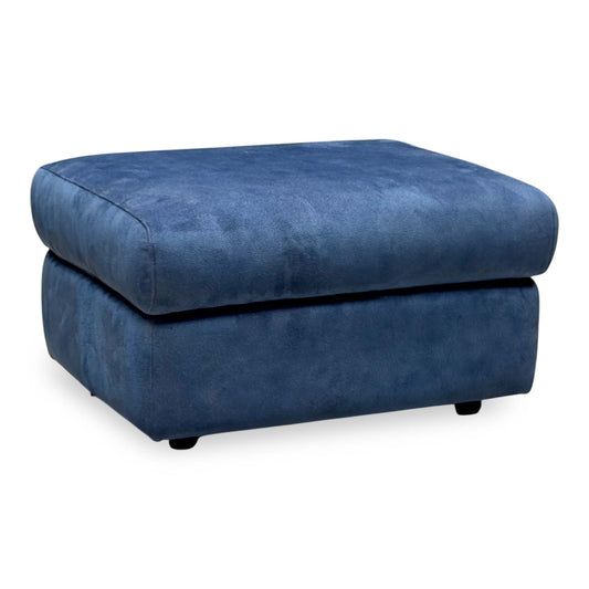 G Plan ‘Kingsbury’ A125 Stingray Indigo Velvet Fabric Storage Footstool