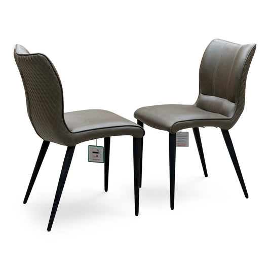 'Murcia' Antiqued Olive Green Pair of Dining Chairs