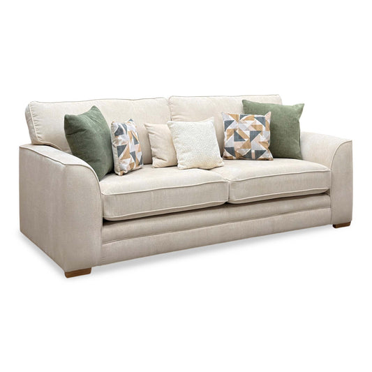 ‘Kaluna’ Natural Fabric 3 Seater Sofa
