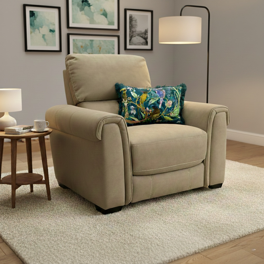 ‘Nixon’ R946 Oyster Suede Fabric Chair