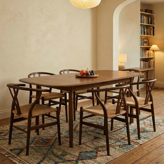 'Stockholm’ Dark Oak Solid Oak 125cm Small Extending Dining Table