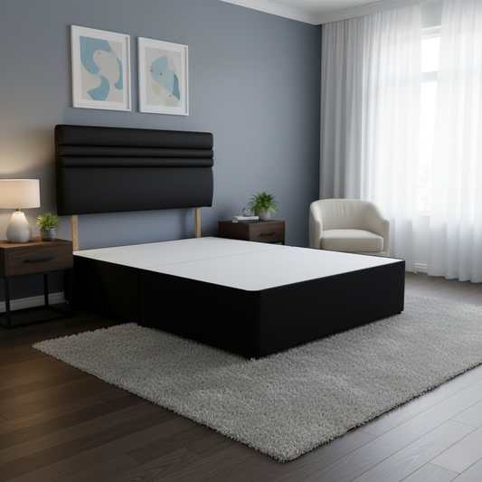 ‘Roma’ Ebony Fabric King Bed