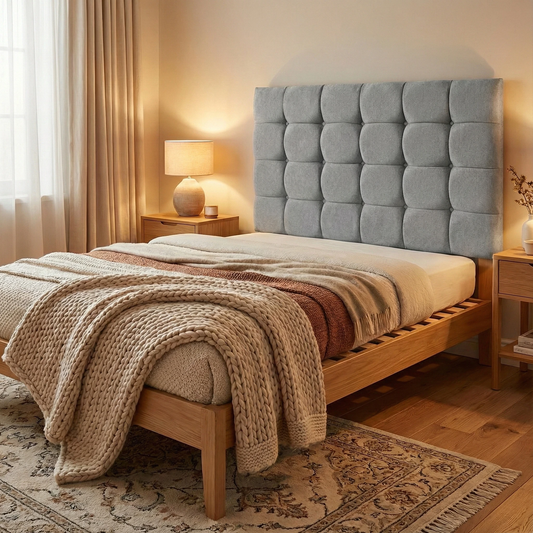 ‘Dice’ Plain Diamond Strutted Headboard - Small Double