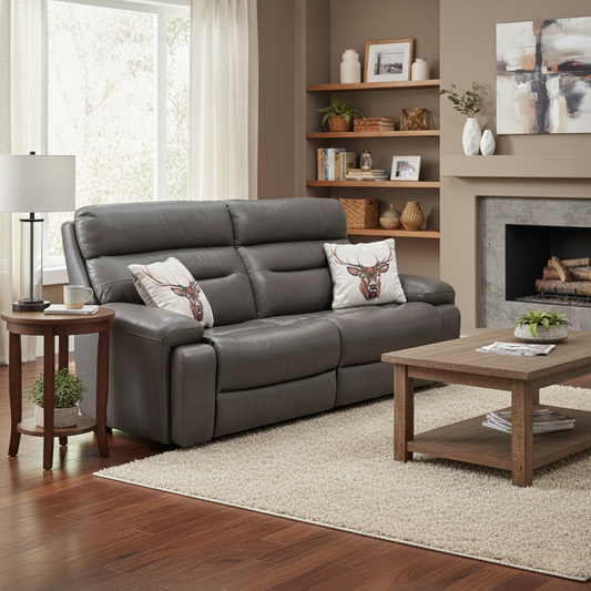'Cinemax' Piompo Lx-6404 Leather 3 Seater Sofa