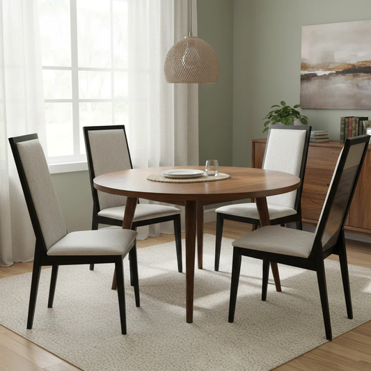 Living Room Image of a single ‘Movado’ chair, highlighting the sleek high-gloss finish and tall, elegant backrest.