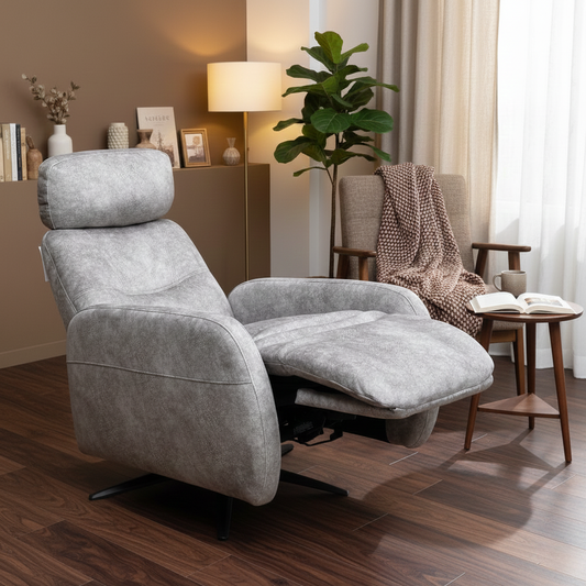 living room of the manual recline handle or trigger located discreetly on the side of the chair.