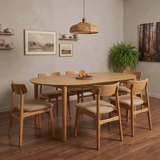 G Plan ‘Winchester’ Solid Oak 130cm Oval Extending Dining Table