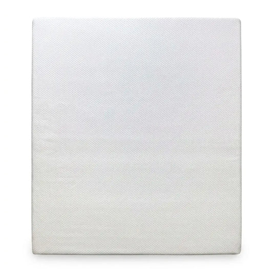 Emma Mattress Original Super King - plain white quilted cover, flat front-on view