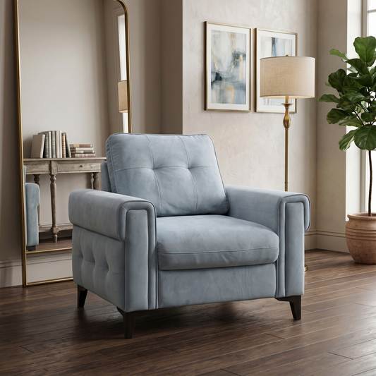 ‘Zoom’ Nappe Velvet Grey Nv-0107 Fabric Armchair