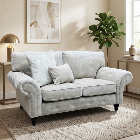 ‘Gillingham’ Beige Chenille Fabric 2 Seater Sofa