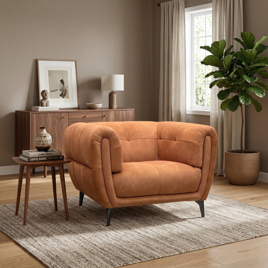 ‘Sienna’ Dexter Pumpkin 43509 Fabric Armchair