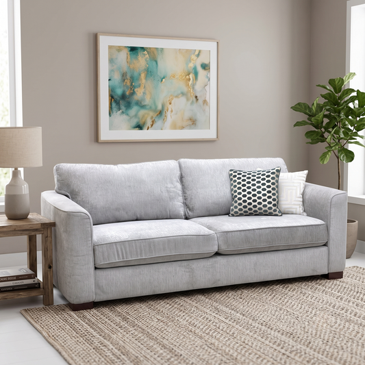'Elora’ Warm Grey Fabric 4 Seater Sofa Furniture Village