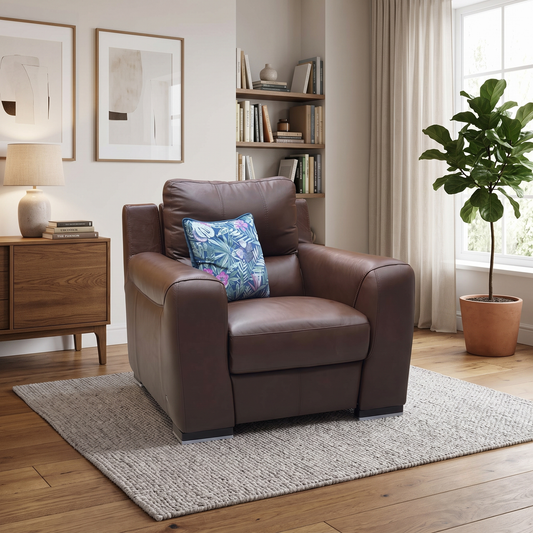 ‘Viali' Cometa Brown 2847 Leather Power Recliner Chair – view 2