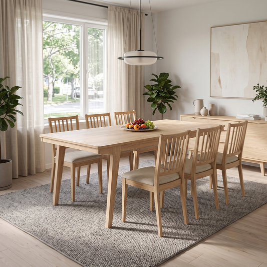 Cooper Light Oak Veneer Large Dining Table – view 2
