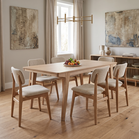 Cooper Light Oak Veneer Large Dining Table – view 2