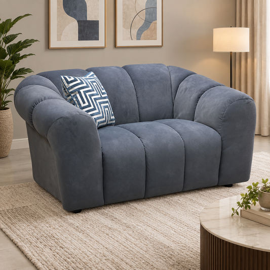 Rhianna Manhattan Charcoal 58003 Fabric Cuddler Chair – view 2