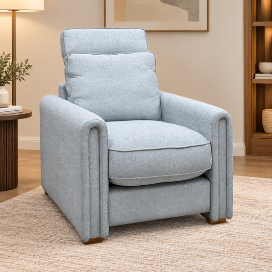 Archy Cairns Duck Egg Lt Ft Fabric 90cm Mini Arm Chair – view 2