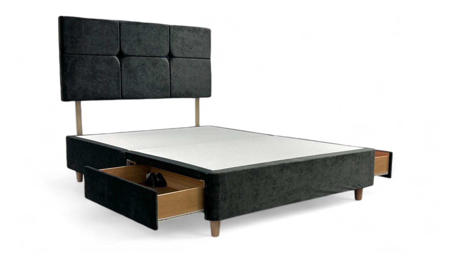 ‘Castello’ Umbra King with 2 Drawers
