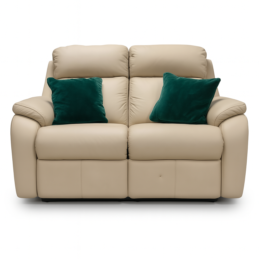 G Plan ‘Kingsbury’ Cambridge Stone 2 Seater Leather Sofa