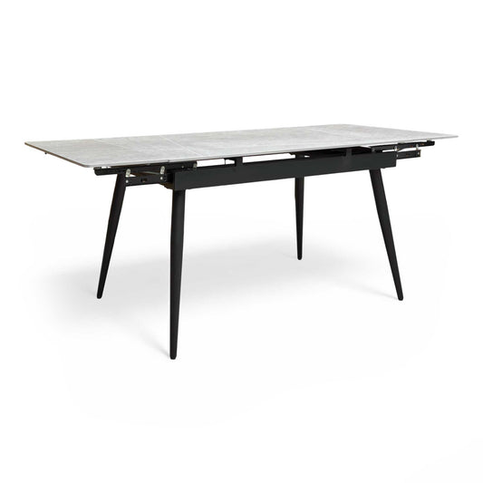 ‘Mason’ Grey Ceramic Top 120cm Extending Dining Table Direct From Manufacturer